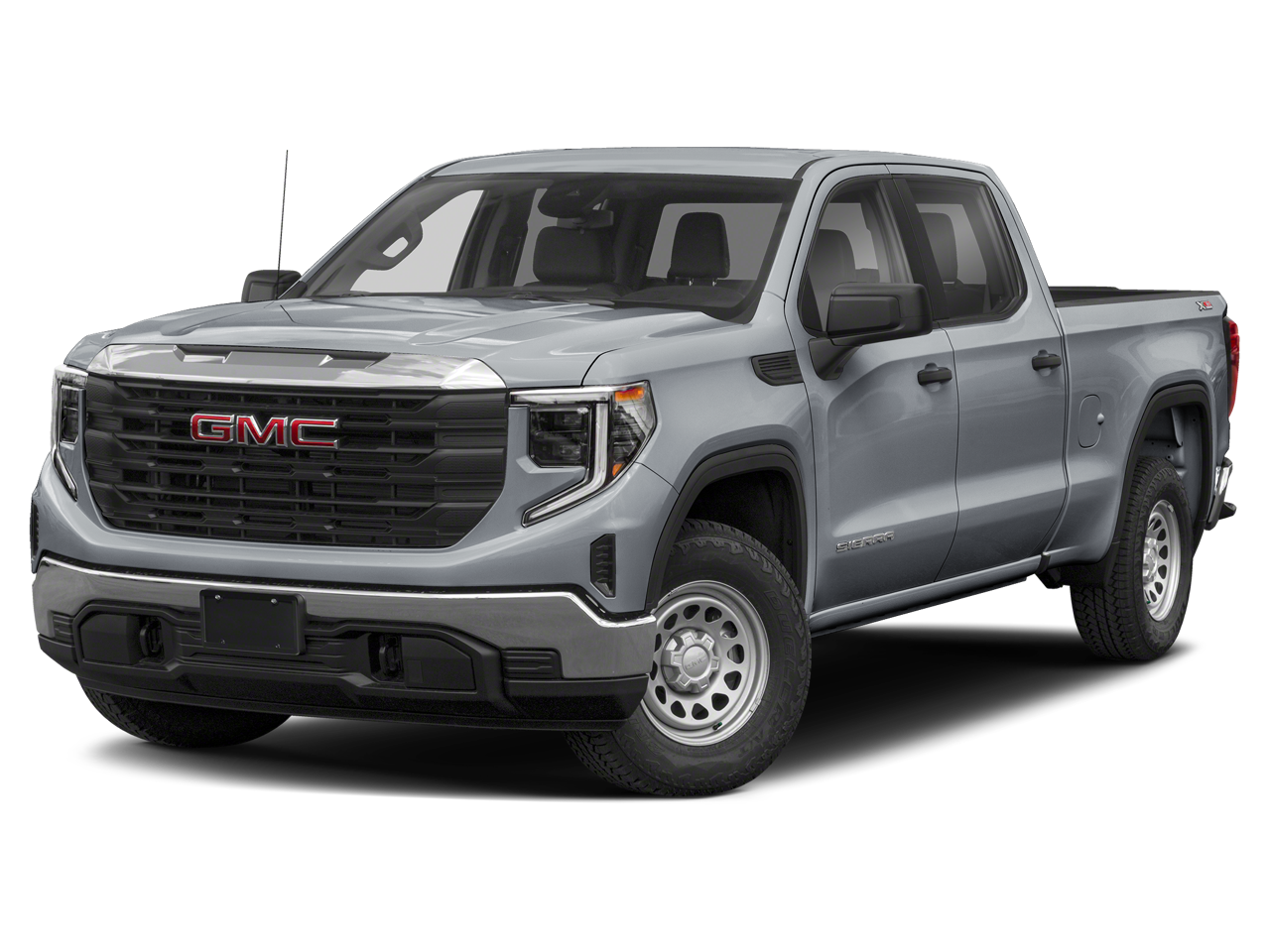 2024 GMC Sierra 1500 SLT in Sterling Metallic — front three-quarter view