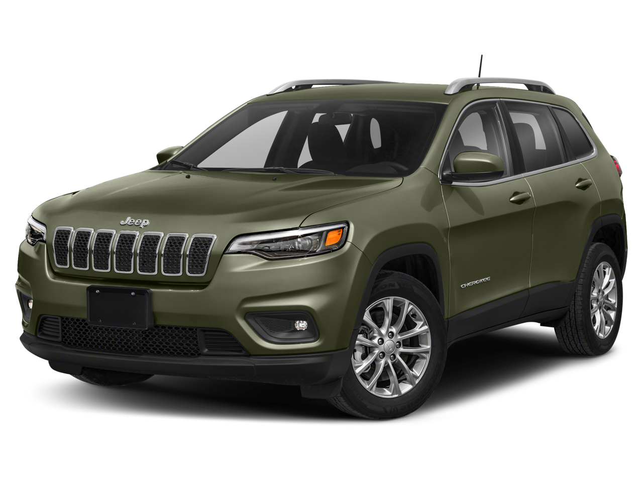 2019 Jeep Cherokee Latitude in Blue — front three-quarter view