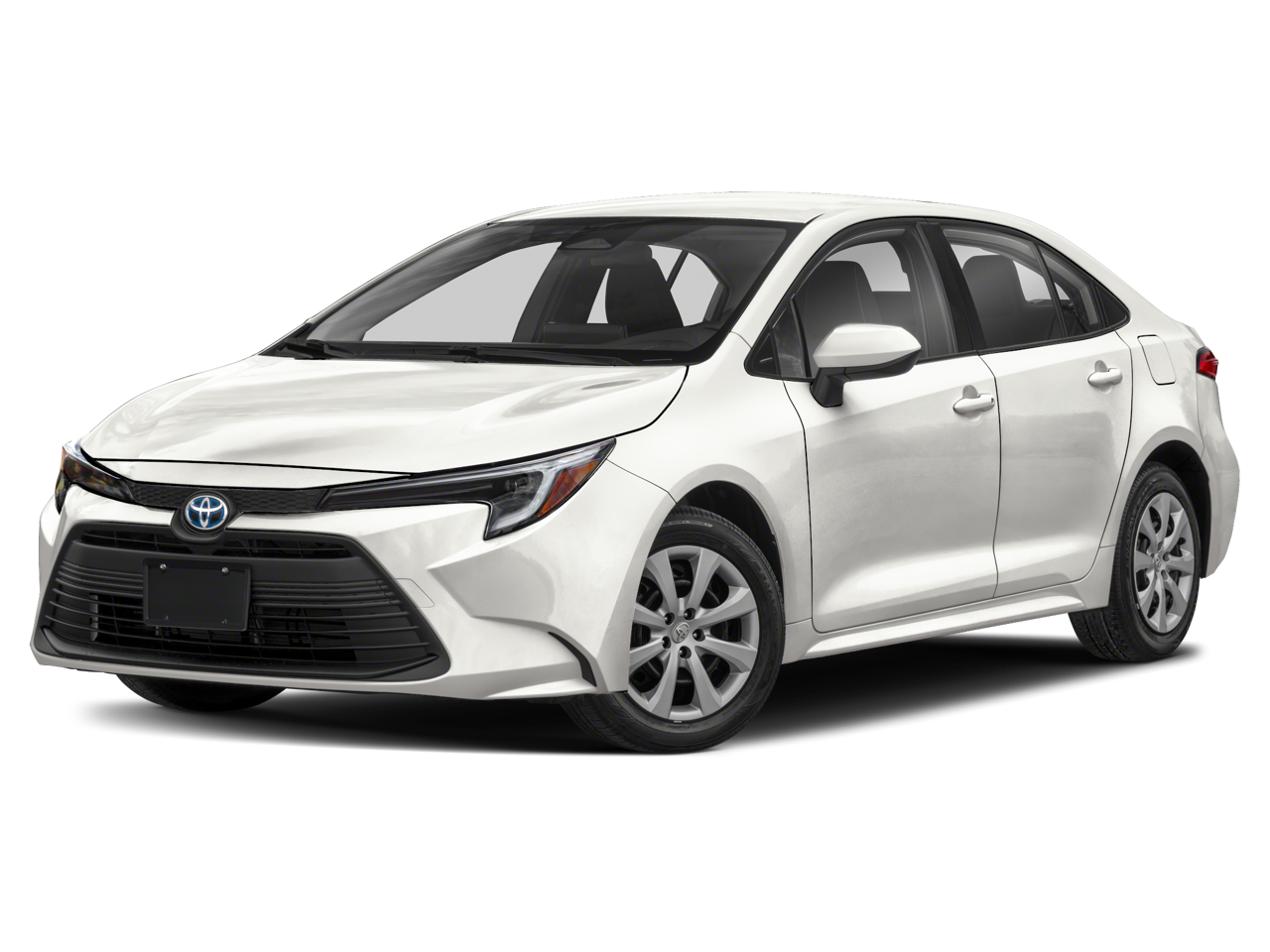 2024 Toyota Corolla Hybrid LE in White — front three-quarter view