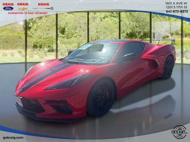 2026 Chevrolet Corvette Stingray 3LT in Torch Red — front three-quarter view