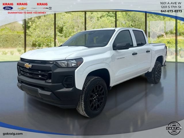 2026 Chevrolet Colorado WT in Summit White — front three-quarter view