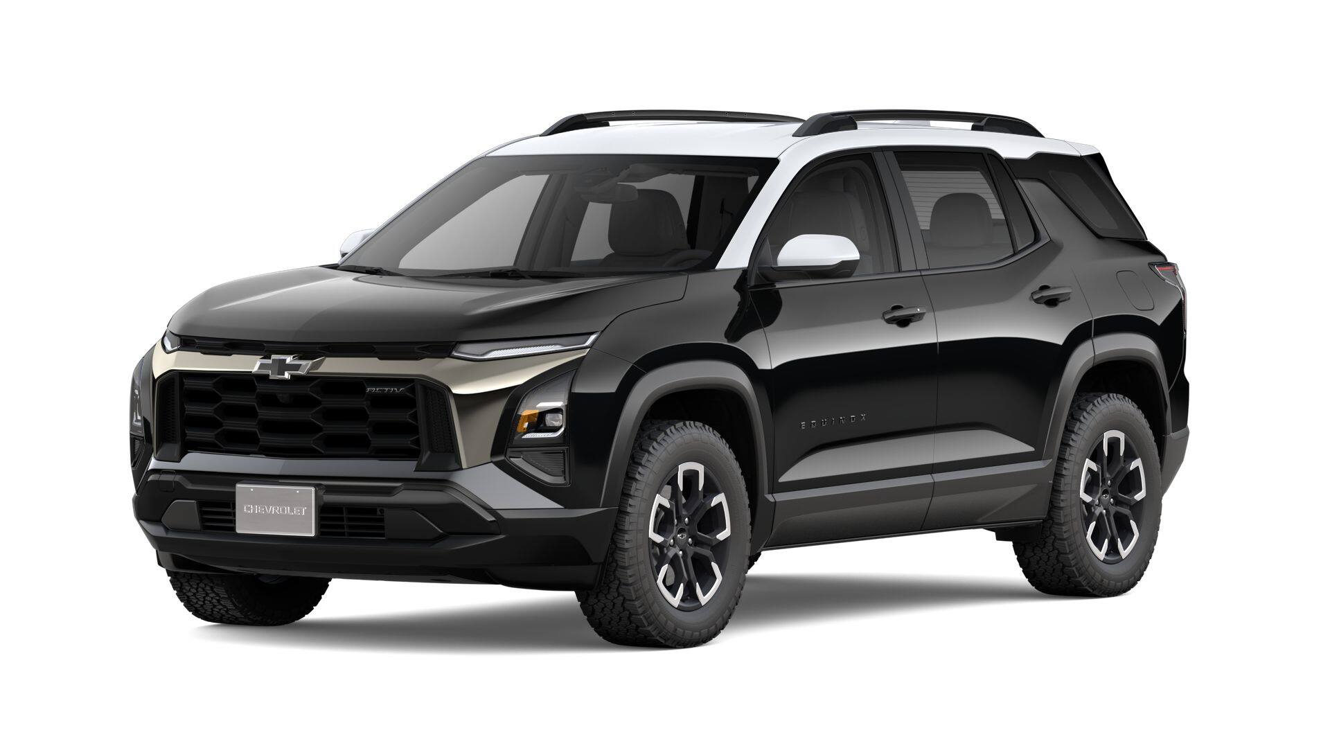 2027 Chevrolet Equinox ACTIV in Mosaic Black Metallic — front three-quarter view