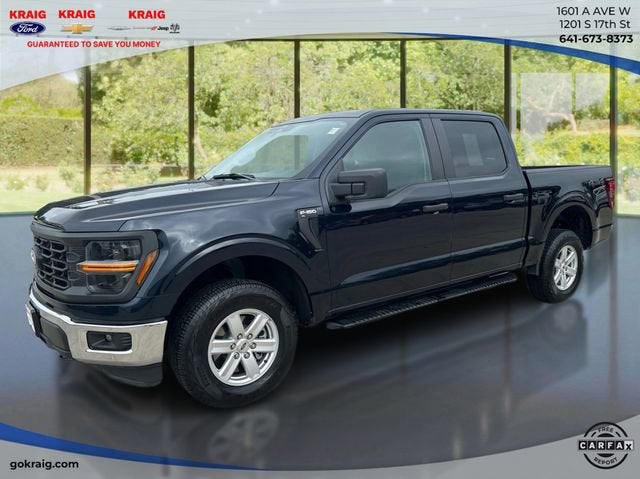 2024 Ford F-150 XL in Blue Metal — front three-quarter view