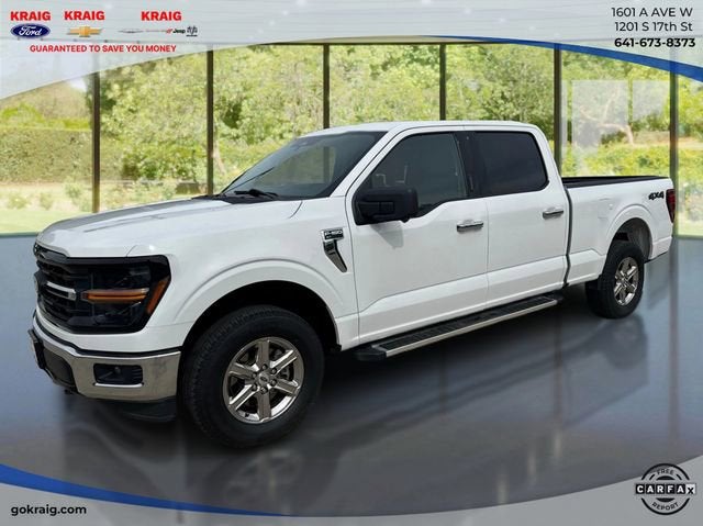 2024 Ford F-150 XLT in White — front three-quarter view