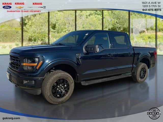 2024 Ford F-150 XLT in Black — front three-quarter view