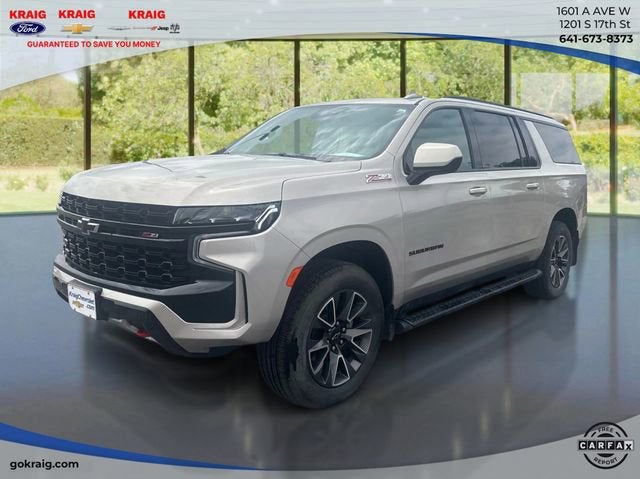 2023 Chevrolet Suburban Z71 in Empire Beige Metallic — front three-quarter view