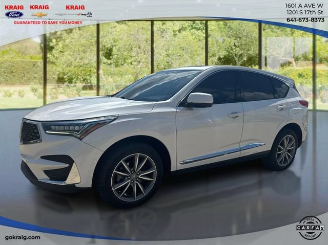 2020 Acura RDX w/Technology Pkg in White — front three-quarter view