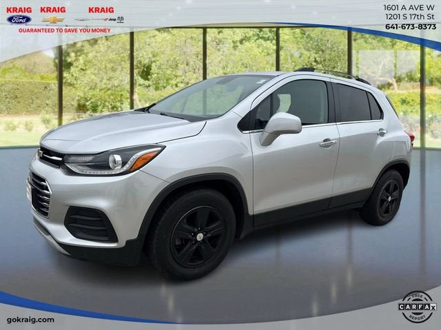 2019 Chevrolet Trax LT in Silver Ice Metallic — front three-quarter view