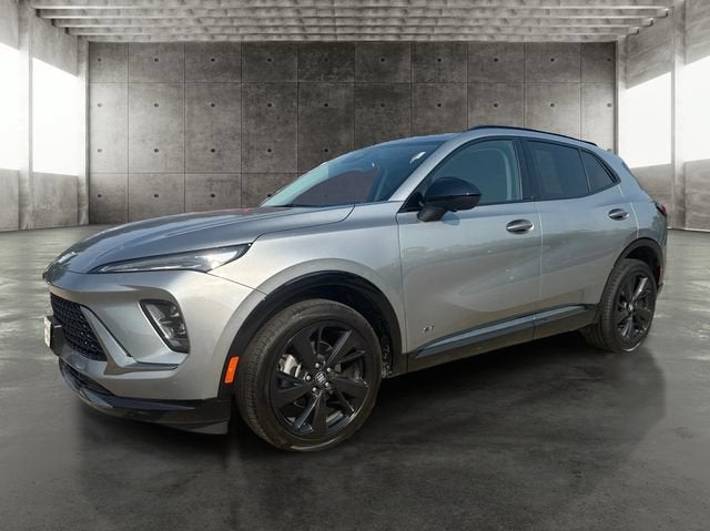 2025 Buick Envision Sport Touring in Moonstone Gray Metallic — front three-quarter view